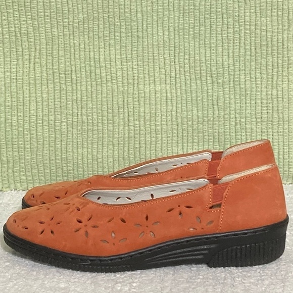 Jenny By Ara Womens Air Cushion Suede Burnt Orange Low Comfort Shoes Sz 7 - Picture 2 of 11